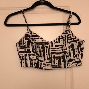 Black and white crop top